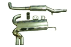 Échappement sport BullX 76mm pour Audi A3 8L Quattro S3 avec homologation CE (sans inscription)