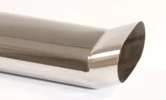 Tube de sortie 2 - 75x135 mm DTM à angles vifs acier inoxydable