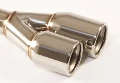 Tube de sortie 33 - 2x80mm rond à collet décalé inox