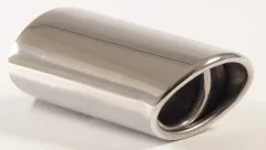 Tube de sortie 36 - 75x100 ovale biseauté bordé inox