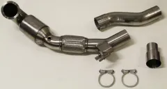 HG Downpipe Bull-xpour Audi A3 8v, Seat Leon III, Golf 7 GTI 2.0 TFSI ø 89>76mm acier inoxydable avec homologation CE