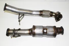 Tube de culasse Downpipe ø 63,5mm pour Ford Focus MK2 ST225 sans cata en acier inoxydable