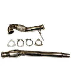 Tube de culasse Downpipe pour Audi S3 8L 209CV TT 225CV ø 76mm en acier inoxydable avec 200 cellules Sportkat (ø 120mm)
