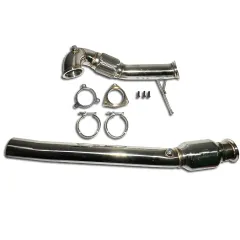 Tube de culotte Downpipe pour Audi S3 8L 209CV TT 225CV ø 76mm inox avec 200 cellules Sportkat E-marque possible jusqu'à Euro 4