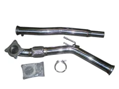 Tube de culasse Downpipe pour Golf 5 6 GTI 2.0 TFSI ø 76mm inox avec tuyau flexible Interlock 76 mm