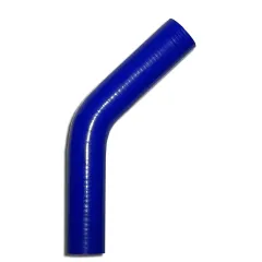 Coude silicone 45° degré 30mm diamètre intérieur bleu L 100mm 3 couches 4mm épaisseur de paroi