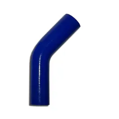 Coude silicone 45° degré 32mm diamètre intérieur bleu L 100mm 3 couches 4mm épaisseur de paroi