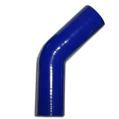 Coude silicone 45° degré 48mm diamètre intérieur bleu L 125mm 4 couches 5mm épaisseur de paroi