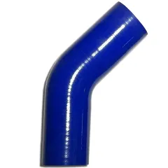 Coude silicone 45° degré 54mm diamètre intérieur bleu L 125mm 4 couches 5mm épaisseur de paroi