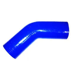 Coude silicone 45° degré 6,5mm diamètre intérieur bleu L 100mm 3 couches 3,5mm