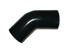 Coude en silicone 45° degré 60mm diamètre intérieur noir L 125mm 4 couches 5,5mm paroi