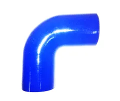 Coude silicone 90° degré 102mm diamètre intérieur bleu L 125mm 5 couches 6mm épaisseur de paroi