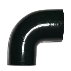 Réducteur de coude en silicone 90° degrés ø 85x76mm noir L 125mm 5 couches 6mm d'épaisseur de paroi