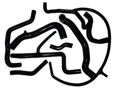 Kit de tuyau silicone pour Golf 3 VR6 noir kit de tuyau