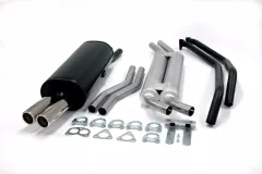 Simons acier aluminé système d'échappement sport 2x70 mm pour BMW E30 320i/323i/325i sans enregistrement