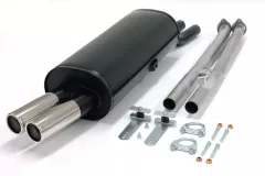 Simons Système d'échappement sport en acier aluminisé de 2x70 mm pour BMW E30 320i/325i/325ixCat. Sans enregistrement