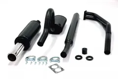 Simons Échappement sport en acier aluminisé 80 mm rond pour Opel Ascona B 1.6S, 1.9S, 1.9N, 2.0E homologation CE