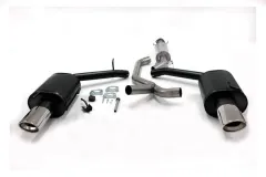 Simons Système d'échappement sport Duplex en acier chromé 90/120 mm + 90/120 mm ovale pour SAAB 9-5 Turbo 2.0/2.3 Berline/SportWagon & 9-5 Aero Berline/SportWagon