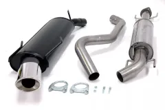 Simons Système d'échappement sport en acier chromé 90/120 mm ovale pour SAAB 9-5 Turbo 2.0/2.3 Berline/Break Pour les modèles sans ouverture dans la jupe arrière