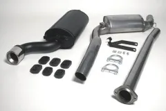 Simons Système d'échappement sport en acier chromé, sortie ronde de 90 mm pour SAAB 9000 CS Turbo 2.0/2.3/Aero 