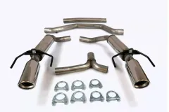 Simons Système d'échappement sport en acier inoxydable duplex 100 mm + 100 mm rond pour SAAB 9-3 1.9TiD/1.9TTiD