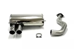 Simons Système d'échappement sport en acier inoxydable 2x80 mm pour BMW E92 323i, 325i, 330i (N53) 2007-2011 avec homologation CE (sans obligation d'enregistrement)