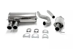 Simons Système d'échappement sport en acier inoxydable 2x80 mm pour BMW E93 323, 325 (moteur N52) 2005-2007 avec homologation CE (sans obligation d'enregistrement)