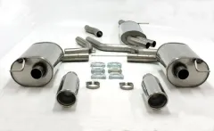 Simons Système d?èchappement sport en acier inoxydable duplex 100 mm pour Audi A6 (C6) 2WD limousine/avancée/break 2.0TFSi