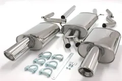 Simons Système d?èchappement sport en acier inoxydable duplex L+R 1x100 mm pour Aud iA4 (B7) 2WD berline/avancée/break 1.8T/2.0TFSI homologation CE