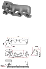 Collecteur turbo Lancia/Fiat Delta Integrale 2.0 8v Turbo Collecteur T3 en fonte