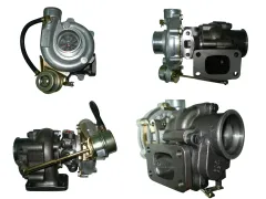 Turbocompresseur T3 320CV avec wastegate 42A/R 71>58mm - 48A/R 360° Course Renngelagert flasque T3